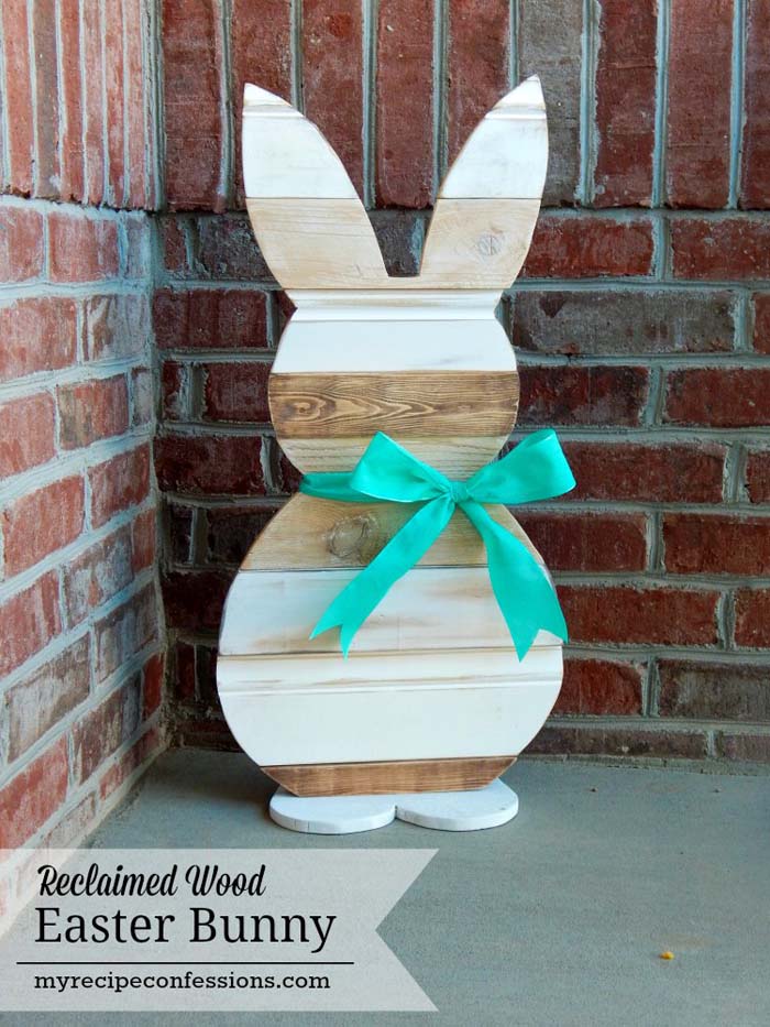 Reclaimed Wood Easter Bunny #easter #diy #rustic #decor #decorhomeideas