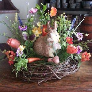 Rustic Bunny Wreath Centerpiece #easter #diy #centerpiece #decorhomeideas
