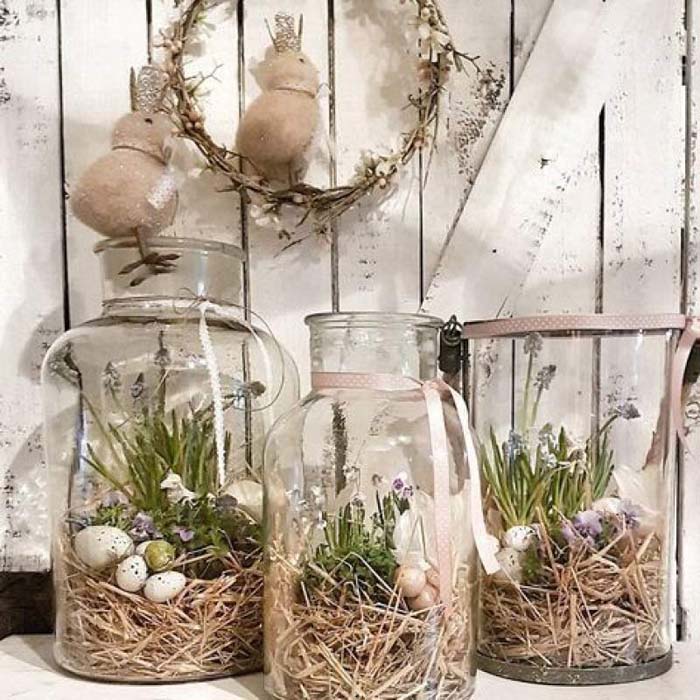 Rustic Easter Decor #easter #diy #porch #decor #decorhomeideas