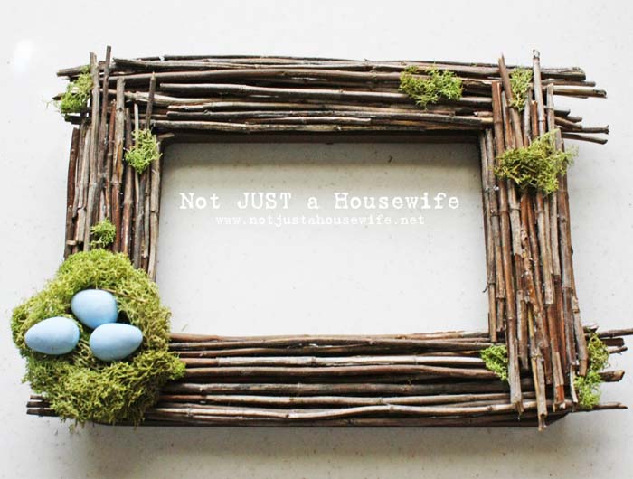 Rustic Easter Picture Frame #easter #diy #rustic #decor #decorhomeideas