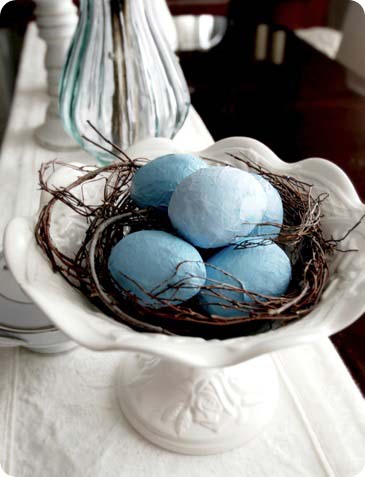 Rustic Paper Mache Easter Eggs #easter #diy #rustic #decor #decorhomeideas