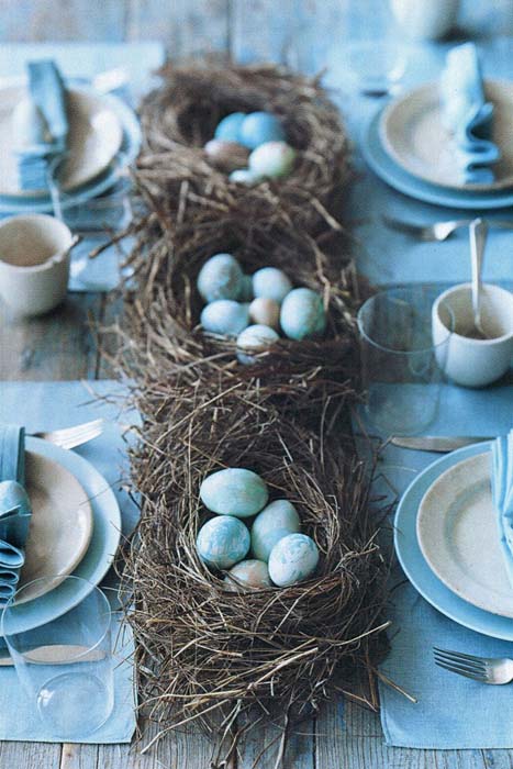 Simple Bird Nest DIY Centerpieces #easter #diy #centerpiece #decorhomeideas