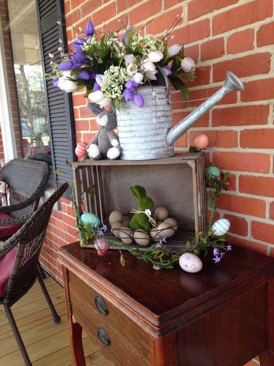 Simple Easter Porch Decor #easter #diy #porch #decor #decorhomeideas