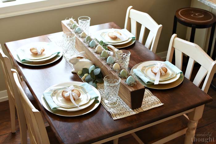 Soft and Lovely Easter Tablescape #easter #diy #centerpiece #decorhomeideas