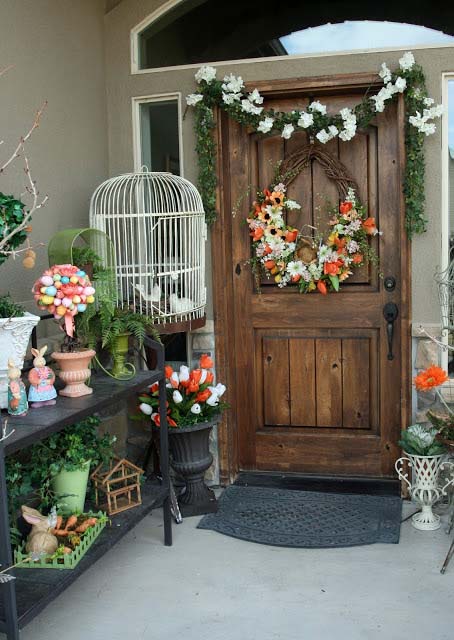 Spring Porch Decorating #easter #diy #porch #decor #decorhomeideas