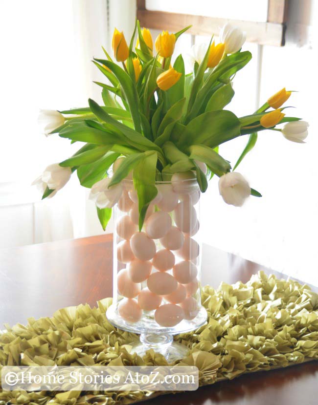 Spring Tulip Centerpiece #easter #diy #centerpiece #decorhomeideas