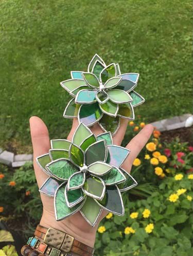 Stained Glass Succulents 2