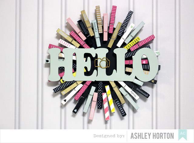 Say Hello With A Clothespin Wreath #diy #clothespin #wreath #crafts #decorhomeideas