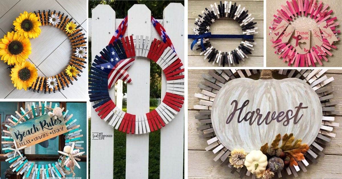 DIY Clothespin Wreaths