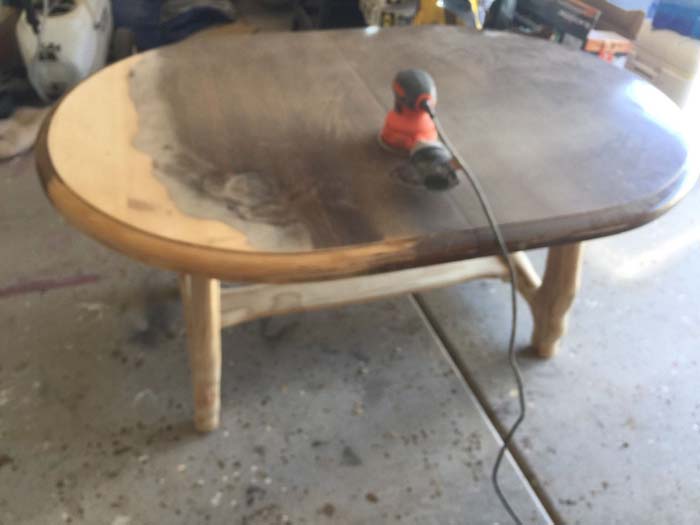 DIY Table Sunflower Stain Shading