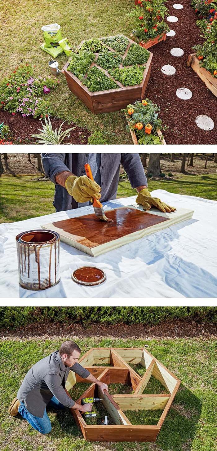 DIY Unique Hexagonal Planter Box#diy #planter #wood #flower #pallet #decorhomeideas