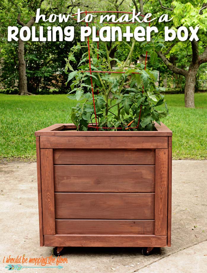 How To Make A Rolling Planter Box #diy #planter #wood #flower #pallet #decorhomeideas