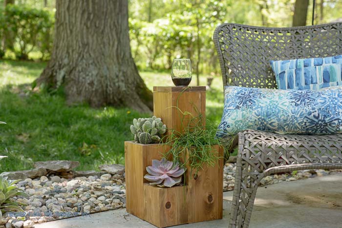 Tiered Planter End Table #diy #planter #wood #flower #pallet #decorhomeideas