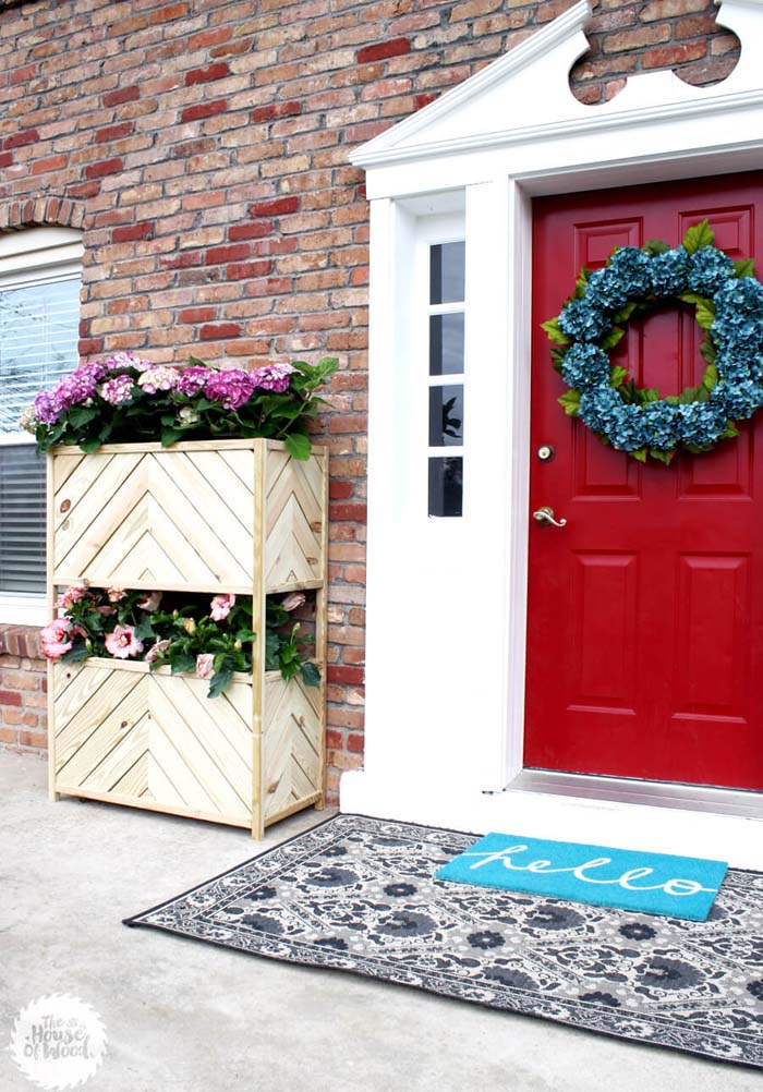 Two Tier Large Wood Planter Box #diy #planter #wood #flower #pallet #decorhomeideas