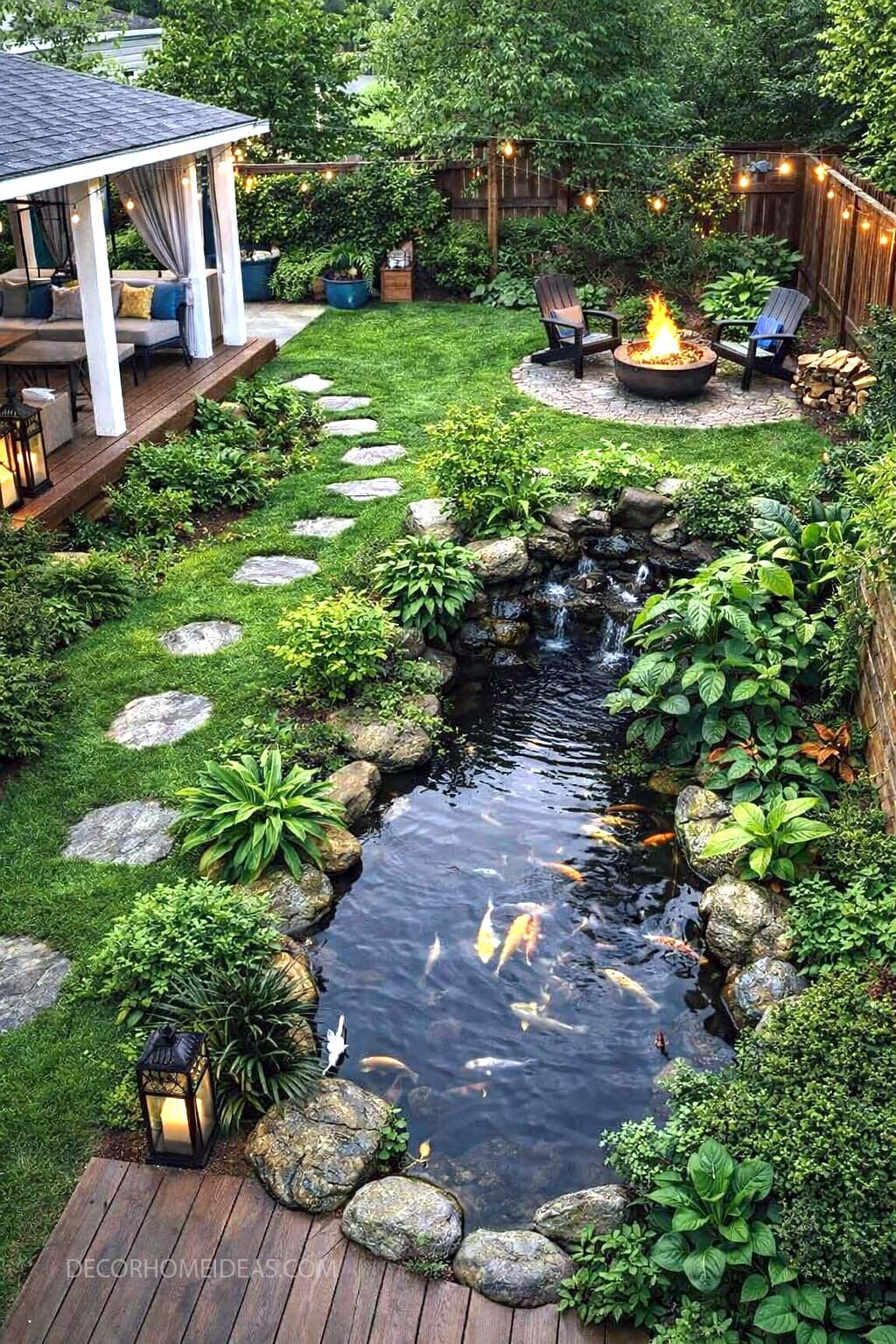 Backyard Koi Pond Ideas for a Cozy Outdoor Oasis