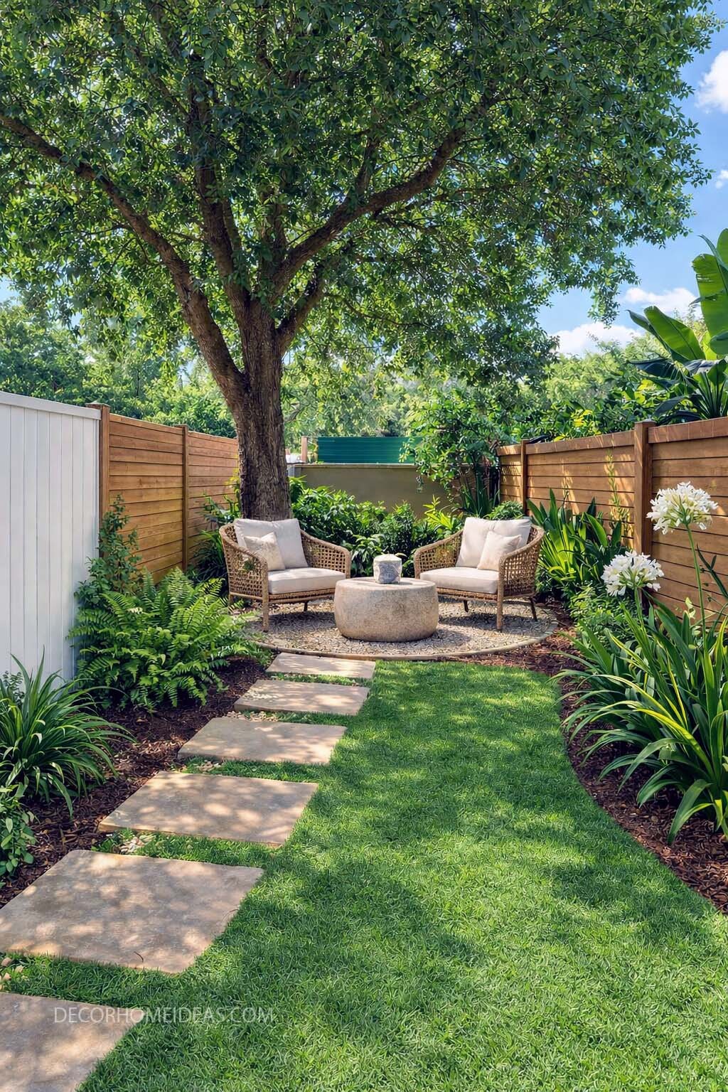 Small Backyard Garden Seating Area