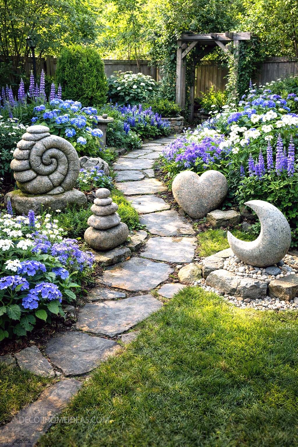 Stone Garden Decor Ideas for a Magical Cottage Garden Path