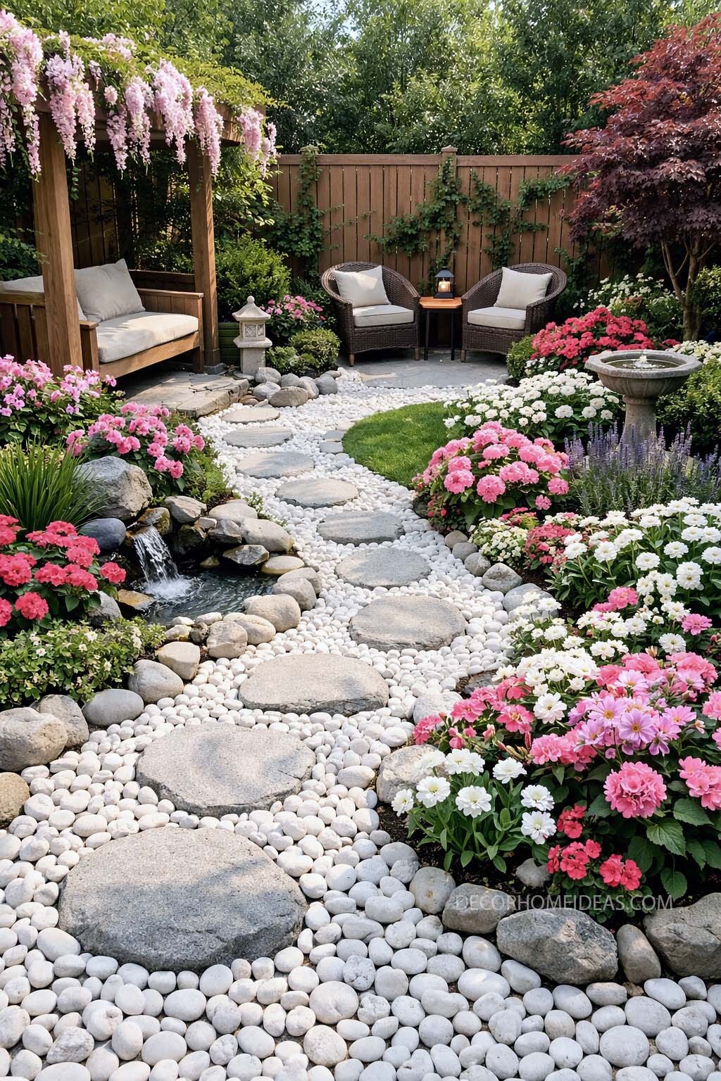 White Stone Garden Path Ideas for a Beautiful Backyard Retreat