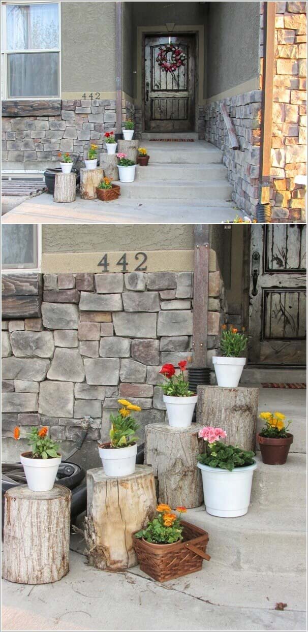 All You Need Are Stumps #diy #porch #patio #projects #colorful #decorhomeideas