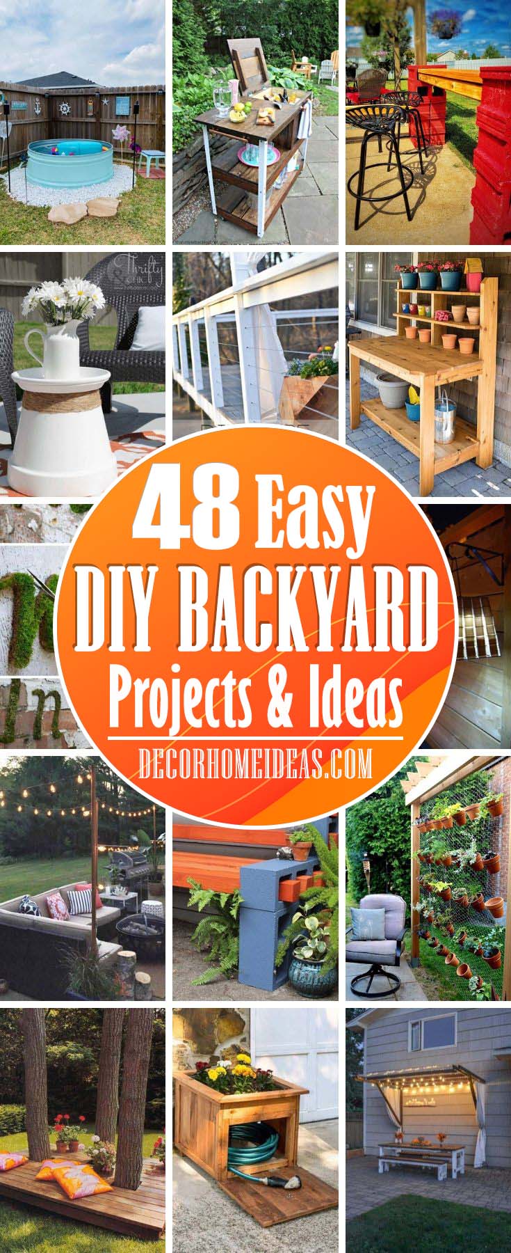 Best DIY Backyard Projects And Ideas. Creative DIY projects and ideas for your garden or backyard. Build your own pool, bar or pergola with these ideas. #diy #backyard #garden #projects #decorhomeideas