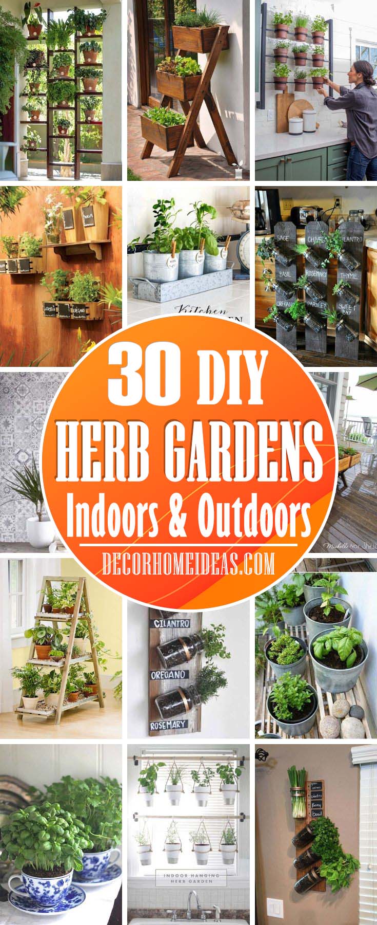 Best DIY Herb Garden Ideas For Indoors And Outdoors. Create a special place for your herbs and display them neatly and with style. #herbs #display #diy #decorhomeideas