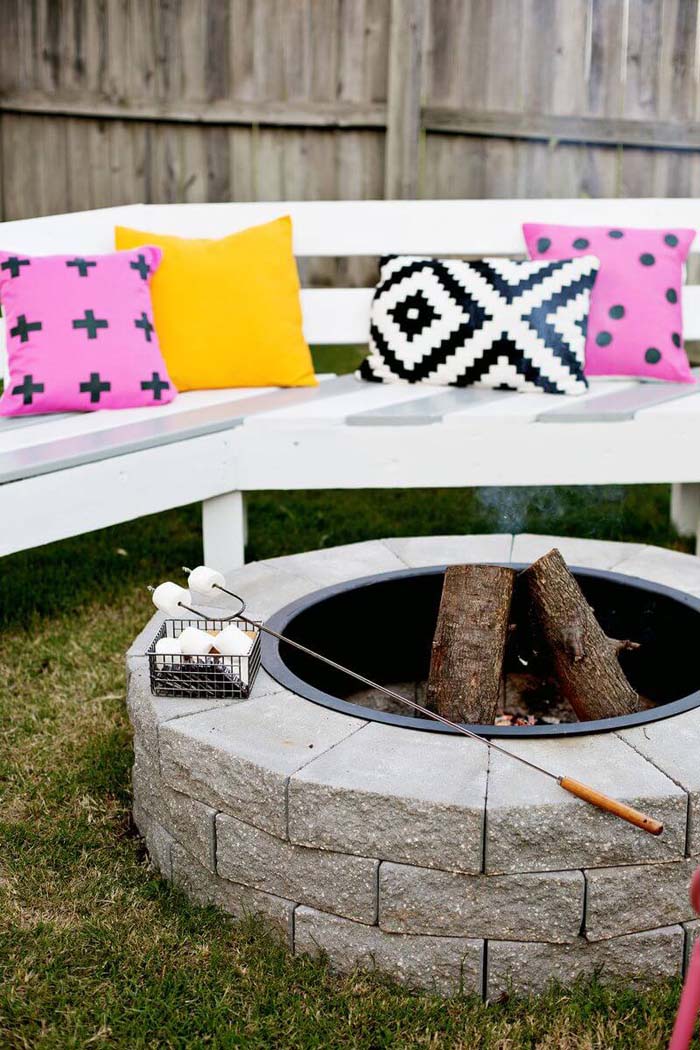 Big Sur Style Fire Pit #diy #project #backyard #garden #decorhomeideas