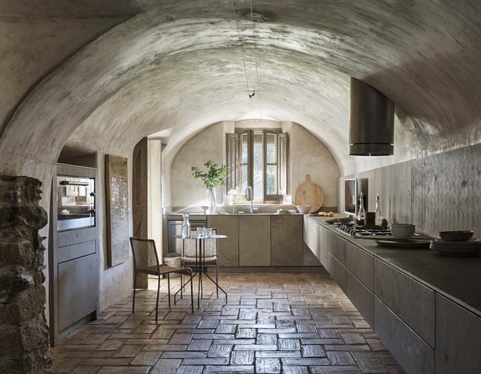 Graphite Finish Steel Kitchen #kitchen #cabinets #metal #steel #decorhomeideas