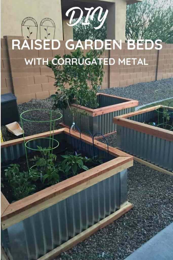 Corrugated Metal Raised Garden Bed #raisedbed #garden #diy #cheap #decorhomeideas
