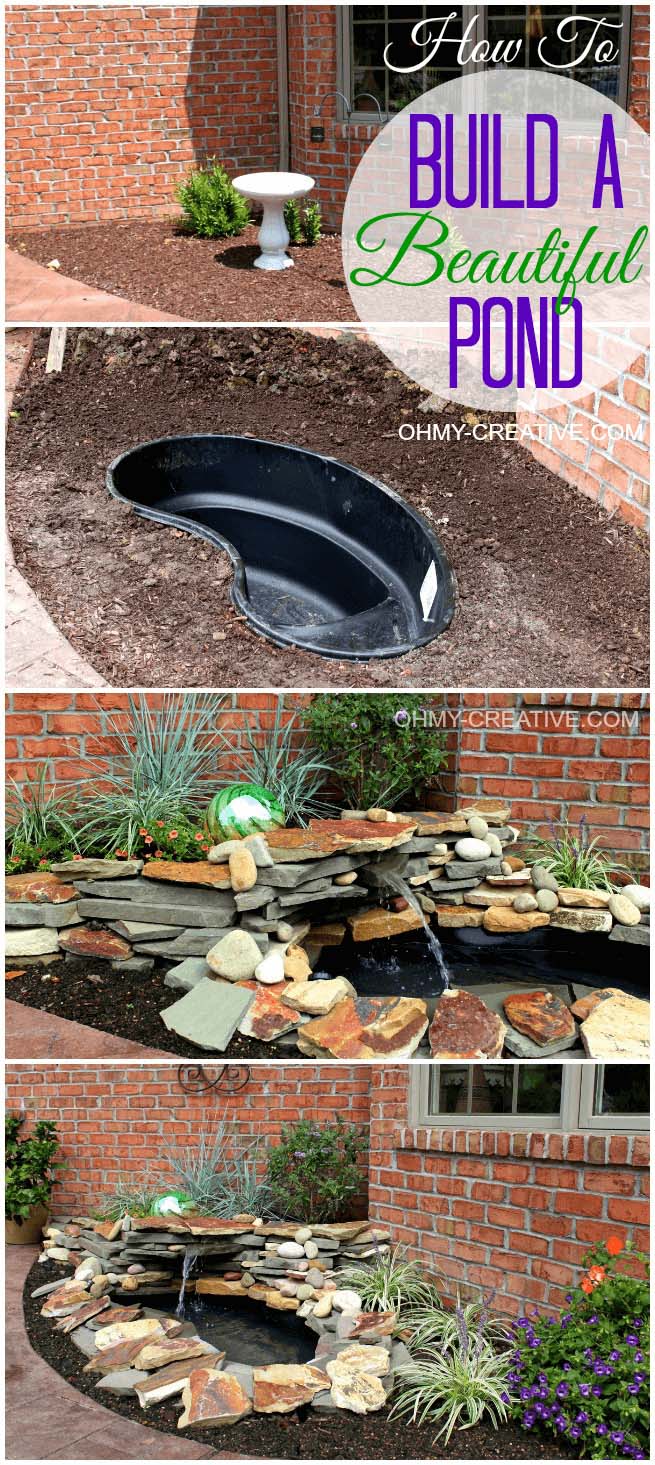 DIY Backyard Pond Ideas for Small Spaces #pond #diy #garden #waterfeature #decorhomeideas