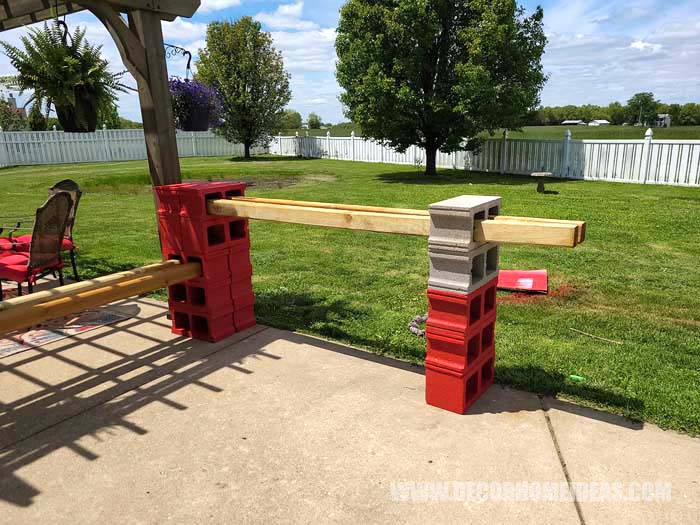 Diy Cinder Blocks Bar 1