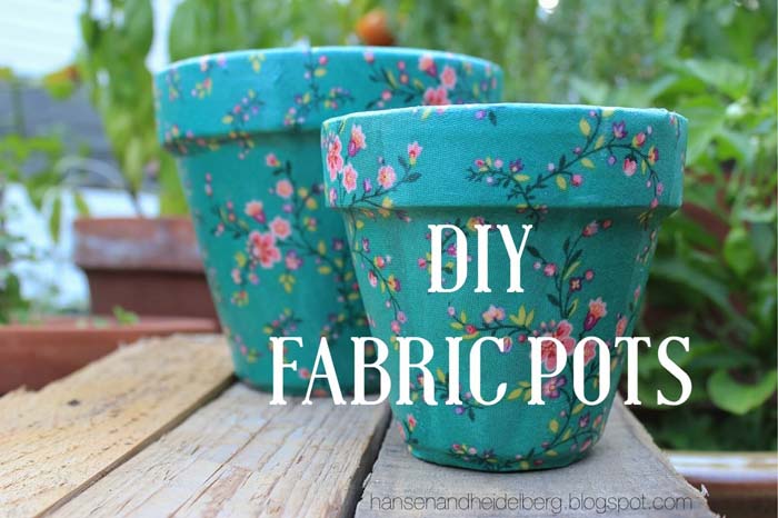 DIY Fabric Covered Terracotta Pots #diy #backyard #garden #projects #decorhomeideas