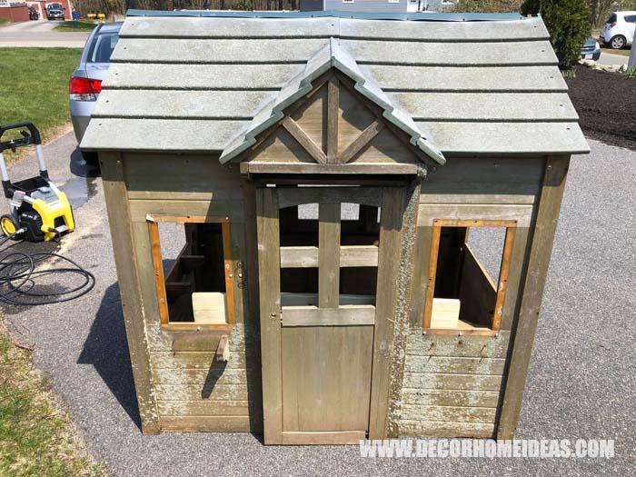 DIY Playhouse Farm Styled Before