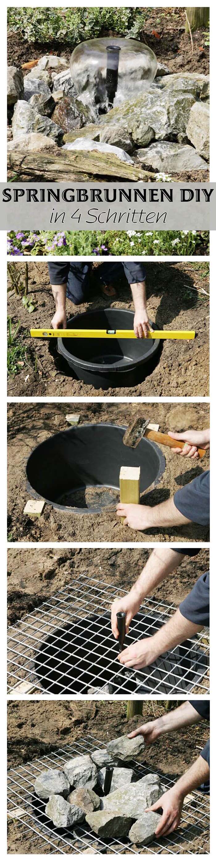 Easy to Build DIY Pondless Fountain #pond #diy #garden #waterfeature #decorhomeideas