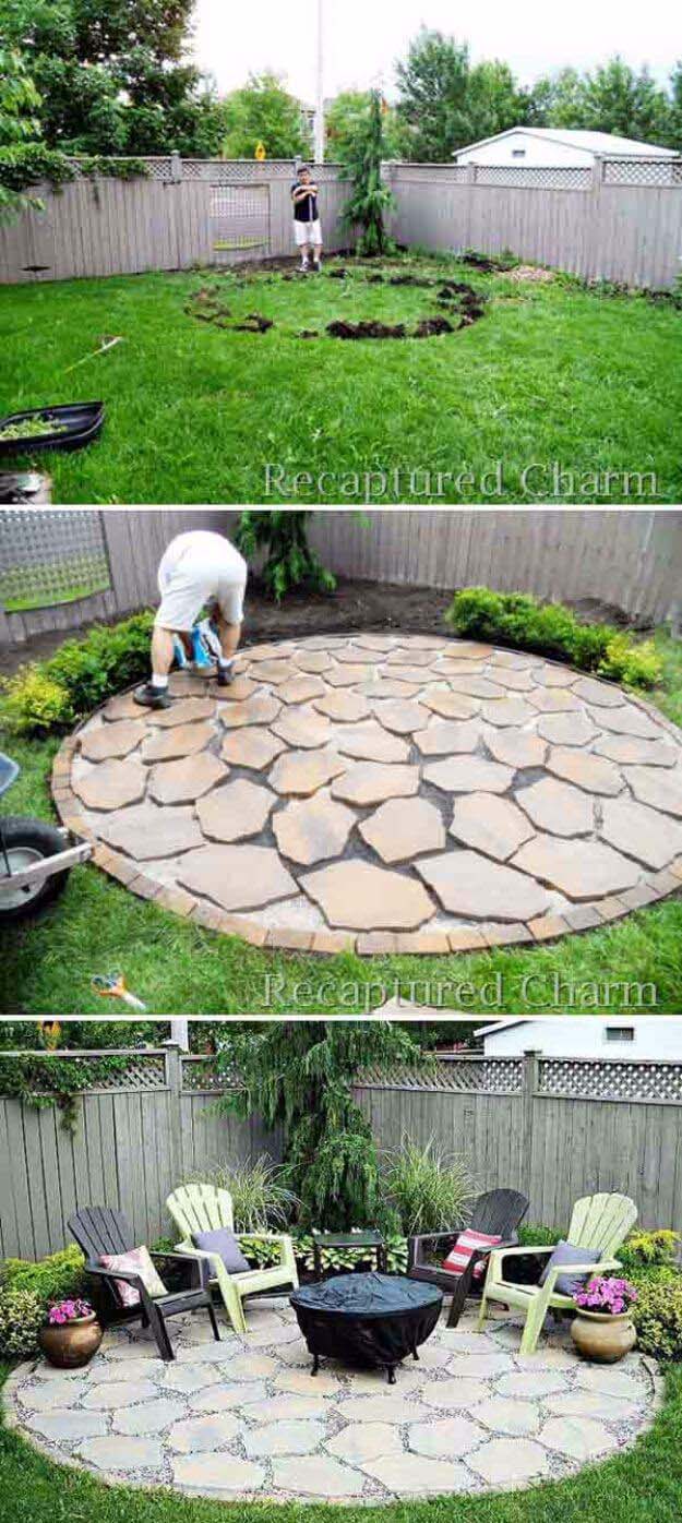 Freestanding Circular Stone Island #diy #project #backyard #garden #decorhomeideas