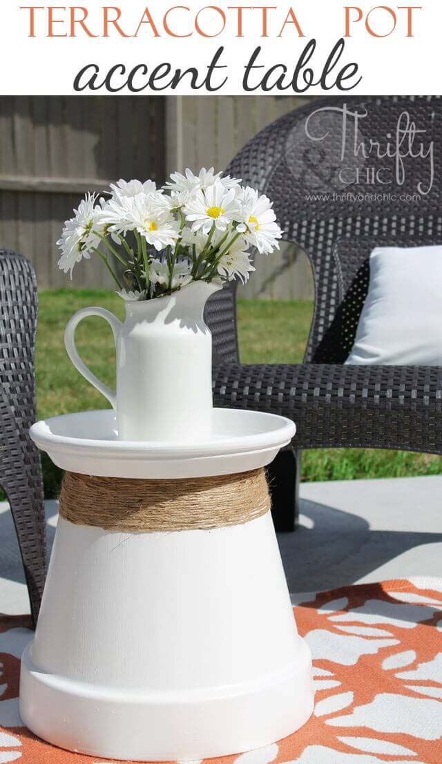 From Big Pot to Sweet Little Table #diy #porch #patio #projects #colorful #decorhomeideas