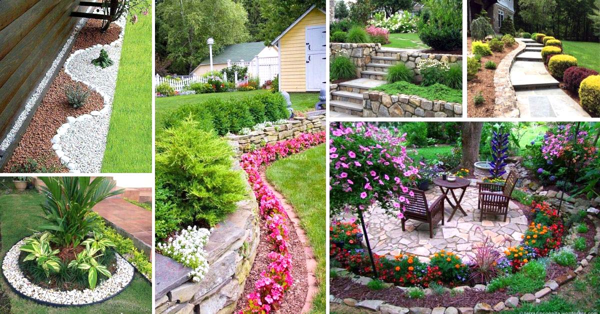 Garden Bed Edging With Rocks