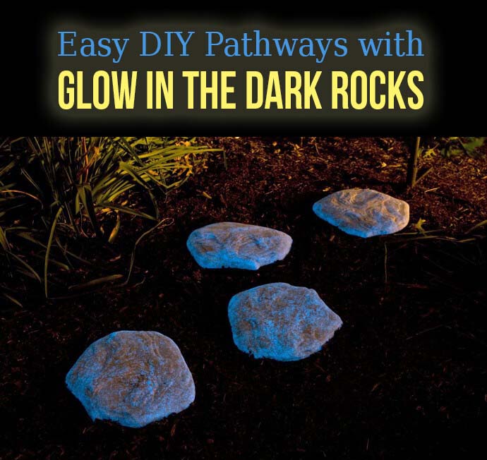 Glow in the Dark Pathway Rocks #diy #garden #rocks #stones #decorhomeideas