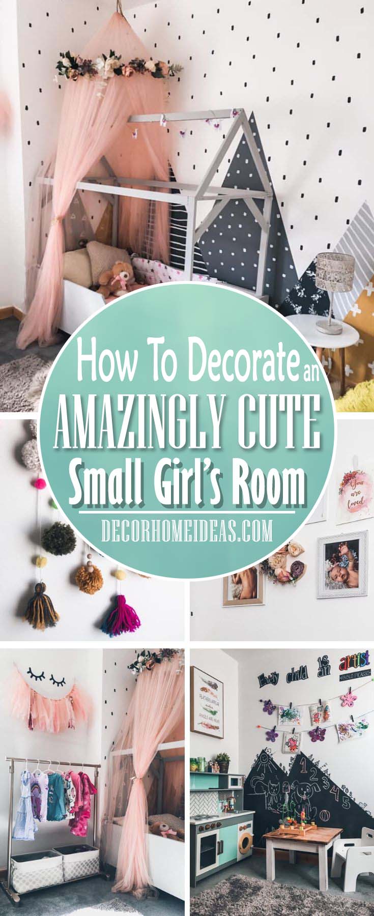 How To Decorate Girl Room with Montessori method, DIY decorations and furniture, wall murals , play areas and toy storage. #diy #kidsroom #montessori #decor #decorhomeideas