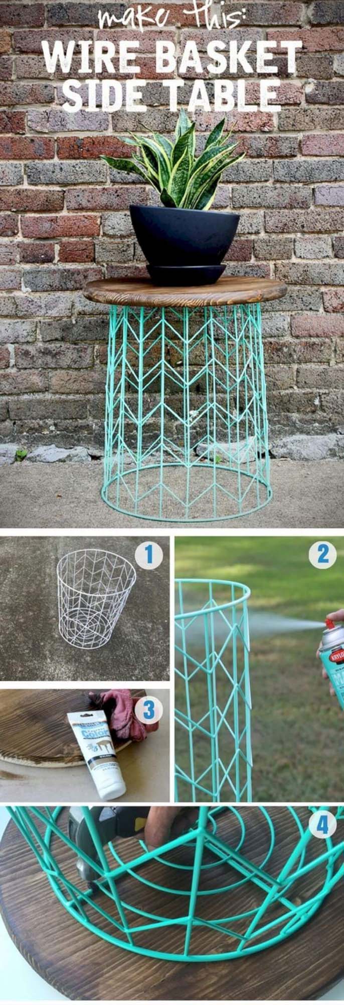 Mod Wire Side Table Project #diy #porch #patio #projects #colorful #decorhomeideas