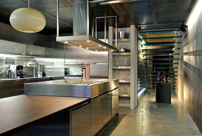 Fantastic Contemporary Steel Kitchen #kitchen #cabinets #metal #steel #decorhomeideas