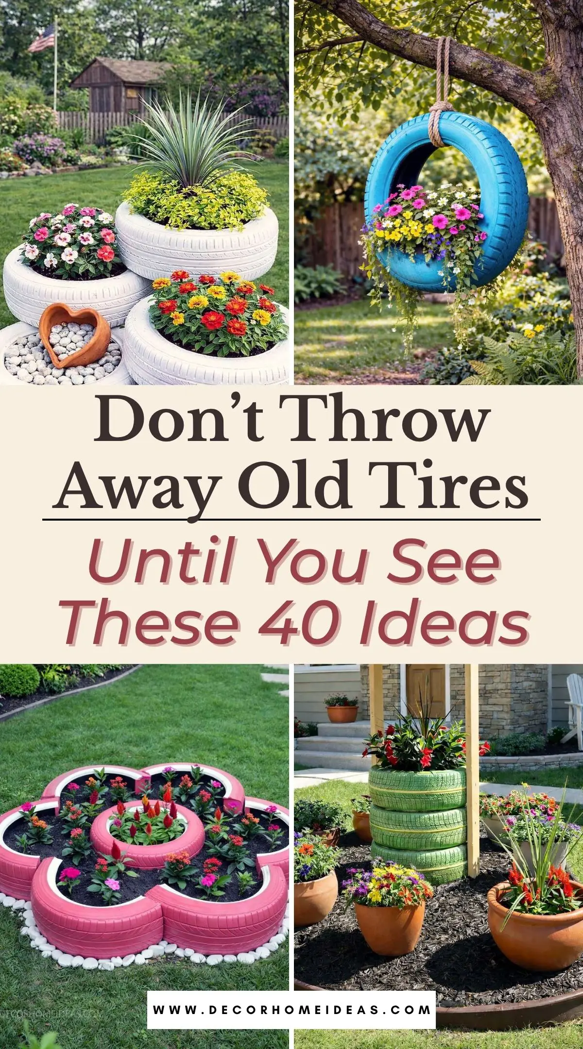 Before you toss those old tires, see these incredibly creative garden transformations. Turn used tires into colorful planters, garden art, and unique outdoor décor that will inspire your next DIY project.