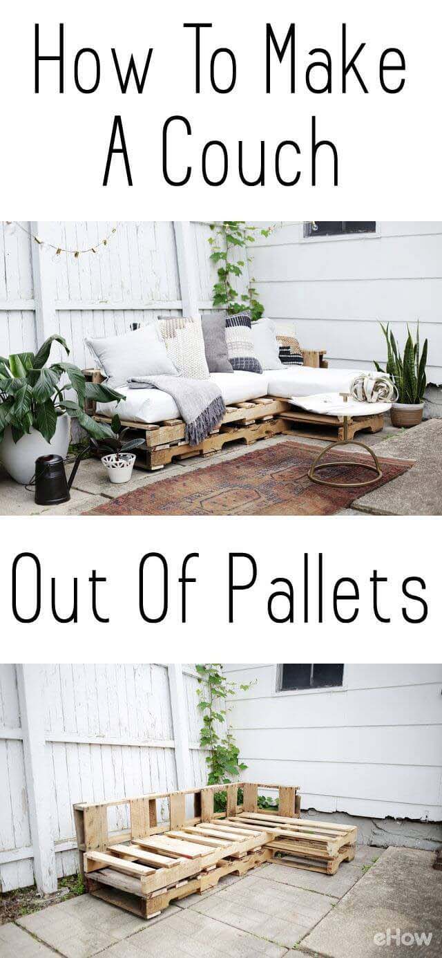 One-Picture Plans for a Pallet Couch #diy #porch #patio #projects #colorful #decorhomeideas