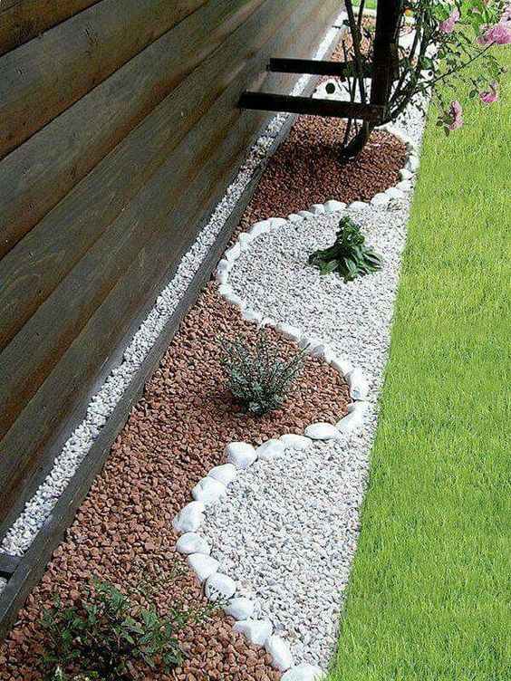 Garden Bed Edgings With Pebbles, How To Make A Garden Bed With Pebbles