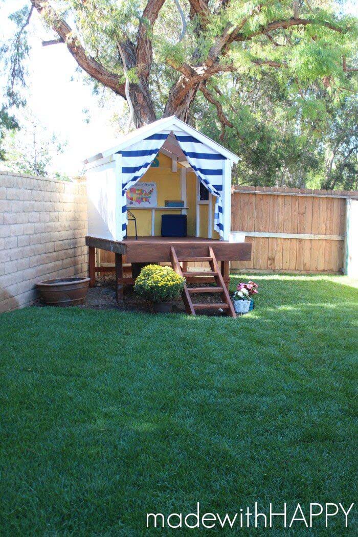 Petite Treeless Tree House #diy #project #backyard #garden #decorhomeideas