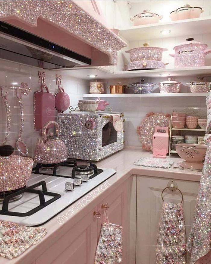 Pink Glitter Kitchen