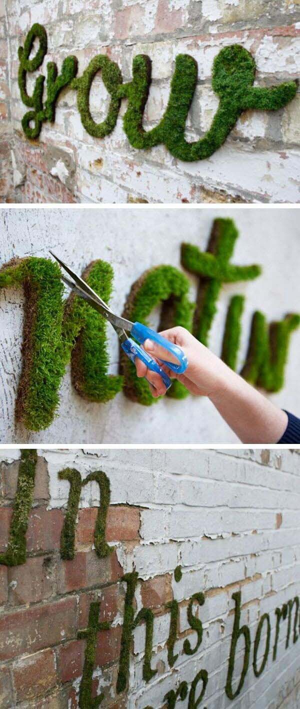 Planted Poetry Garden Wall Lettering #diy #project #backyard #garden #decorhomeideas