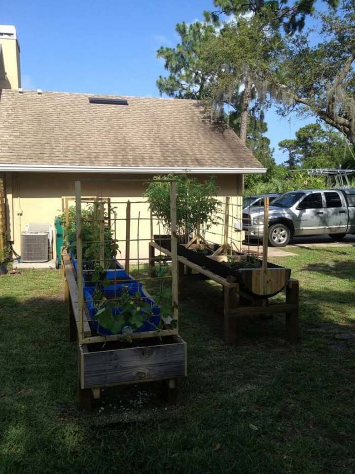 Raised Planter Stand with Tub Inserts #raisedbed #garden #diy #cheap #decorhomeideas