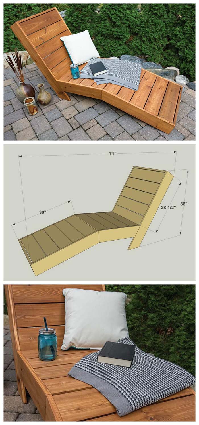 Summertime Wooden Cabana Lounge Chair #diy #backyard #garden #projects #decorhomeideas