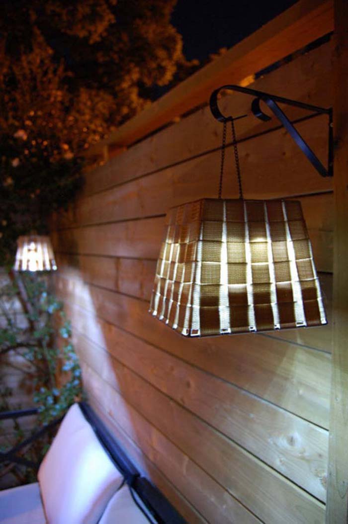 Sweet and Shabby Handwoven Burlap Lampshades #diy #project #backyard #garden #decorhomeideas