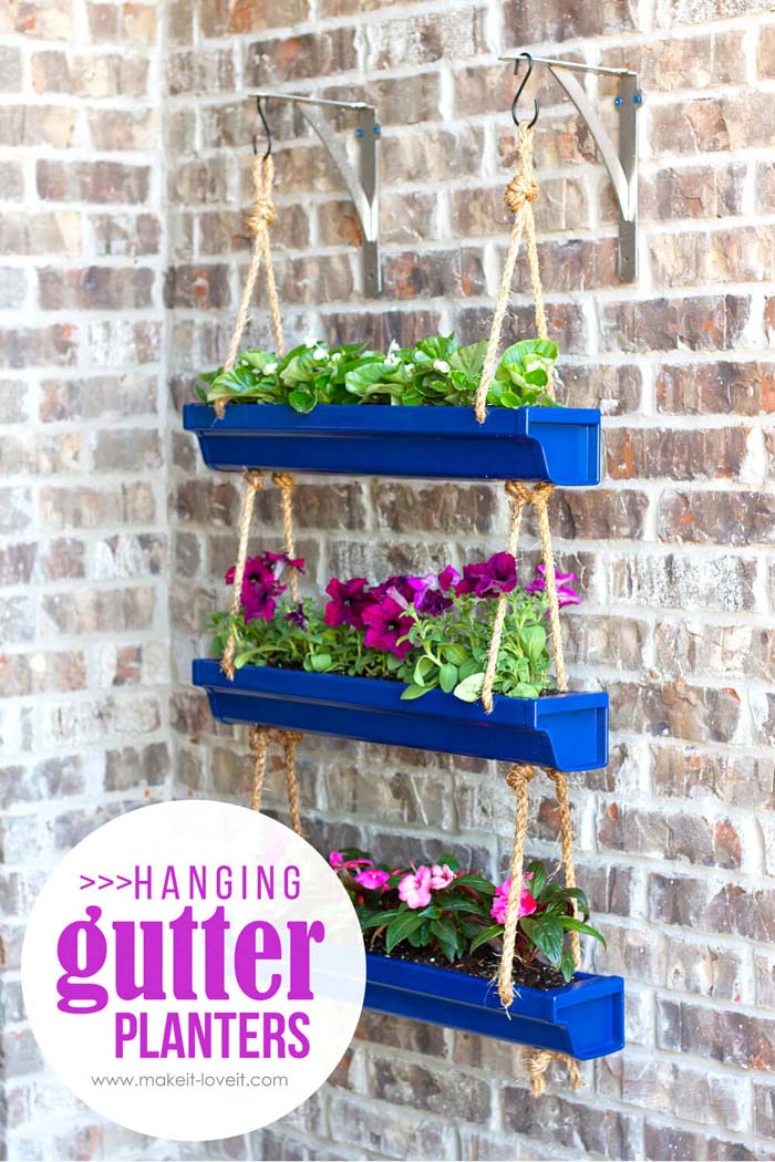 The Prettiest Way to Repurpose Gutters #diy #porch #patio #projects #colorful #decorhomeideas